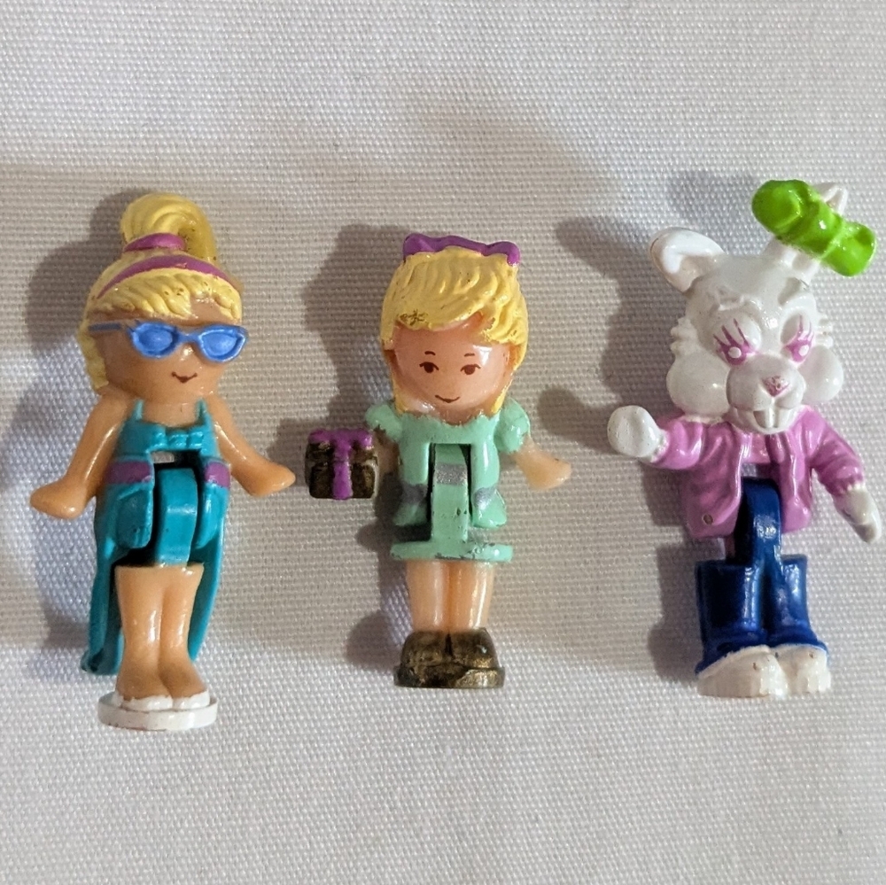 3 VTG Bluebird Polly Pocket  Dolls Replacement Figures